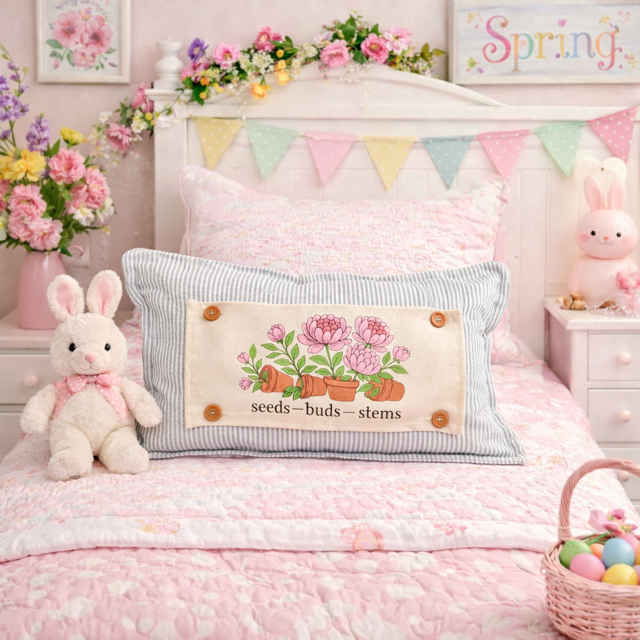 NEW! RECTANGLE SUMMER/FALL BUNDLE:  3 seasons + BOHO pillow:  PEONIES, CITRUS LEMON, OLD WELCOME