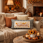 PANEL ONLY: RECTANGLE Autumn Fall Leaf Leaves November Thanksgiving Day Dessert; PUMPKIN PIE
