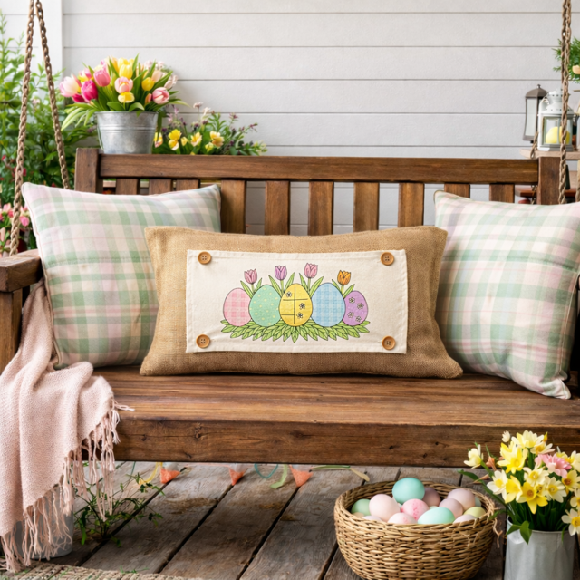 4 PANEL ONLY BUNDLE: RECTANGLE Easter Bundle Panels HE IS RISEN / QUILTED EGGS / CHICKS / CARROTS