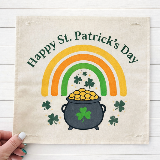 MISFIT PANEL ONLY: SQUARE, Irish Kisses & Shamrock Wishes; Spring St. Patrick's Day, SQUARE RAINBOW POT OF GOLD