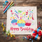 MISFIT PANEL ONLY: SQUARE Entry, Birthday, Between Holidays, House Warming, Host, Neutral: SQUARE HAPPY BIRTHDAY