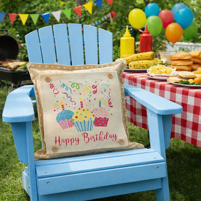 MISFIT PANEL ONLY: SQUARE Entry, Birthday, Between Holidays, House Warming, Host, Neutral: SQUARE HAPPY BIRTHDAY