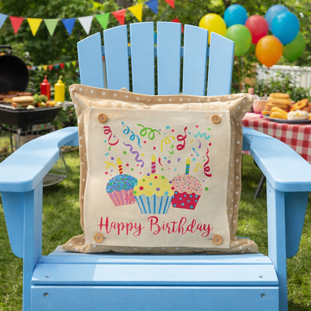 MISFIT PANEL ONLY: SQUARE Entry, Birthday, Between Holidays, House Warming, Host, Neutral: SQUARE HAPPY BIRTHDAY