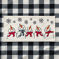 PANEL ONLY: 
RECTANGLE Season Panel: Winter January Decor Snow Snowflake Christmas; Singing Chorus Caroling Scarf Dancing Happy SNOWMAN SCARVES