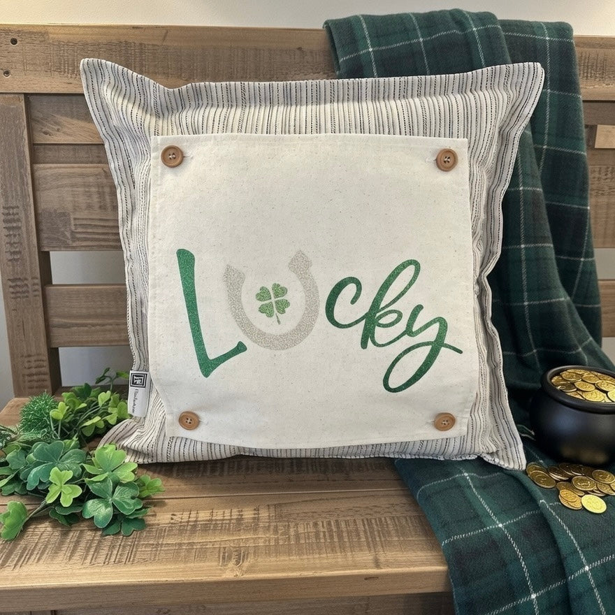 GLITTER PANEL ONLY: SQUARE, Irish Kisses & Shamrock Wishes; Spring St. Patrick's Day, SQUARE GLITTER LUCKY