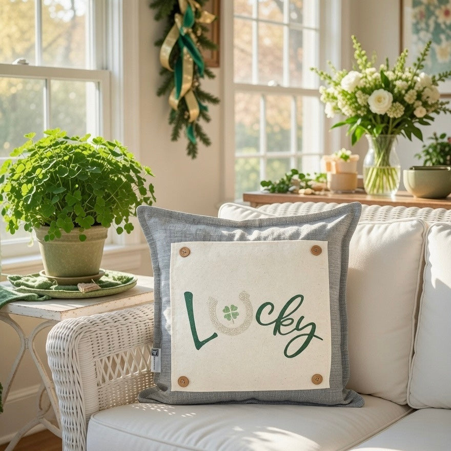 GLITTER PANEL ONLY: SQUARE, Irish Kisses & Shamrock Wishes; Spring St. Patrick's Day, SQUARE GLITTER LUCKY