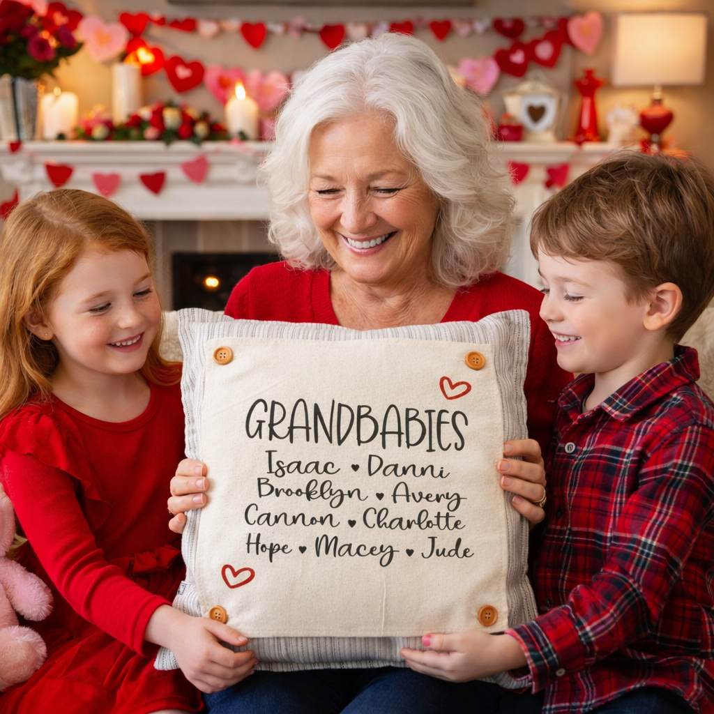 PANEL ONLY: SQUARE Custom Memory SQUARE PANEL: Grandkids/Nana/Mimi/Aunt Name/Grandma Mother's Day Mom Gift, GRANDBABIES PANEL