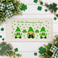 PANEL ONLY: RECTANGLE Holiday Spring, St. Patrick's Day, March 17th Leprechaun, Horse Shoe, Green, Irish, ST. PATTY'S GNOMES