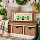 PANEL ONLY: RECTANGLE Holiday Spring, St. Patrick's Day, March 17th Leprechaun, Horse Shoe, Green, Irish, ST. PATTY'S GNOMES