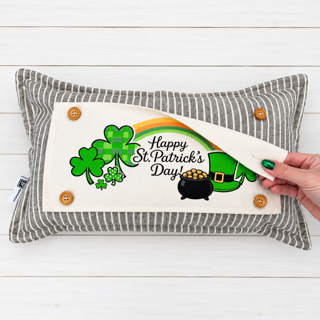 PANEL ONLY: RECTANGLE Holiday Spring, St. Patrick's Day, March 17th Leprechaun, Horse Shoe, Green, Irish, ST. PATTY'S TRIO