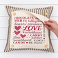 PANEL ONLY: SQUARE Holiday Pure & Simple Aesthetic Classy Clean Boho Heart Cursive Honest Natural Love Winter, Valentine's, Hearts, Red, Pink: SQUARE VALENTINE'S SUBWAY WORD ART