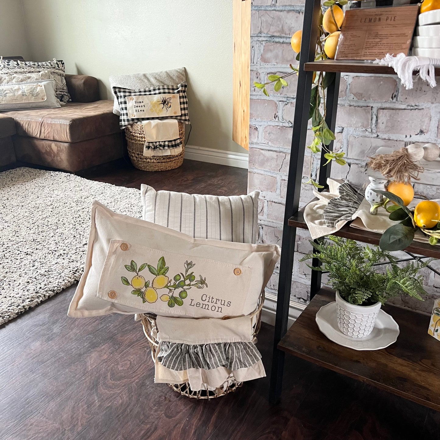 4 PANELS ONLY CUSTOM BUNDLE: RECTANGLE Spring / Summer Mother's Day Set of these 4 panels:Mom Day,  CUSTOM PANEL, BARN QUILT, HOME SWEET HIVE, CITRUS LEMON