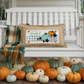 PANEL ONLY: RECTANGLE Autumn Thanksgiving Pumpkins Cider Bless Gratitude Gingham THANKFUL PUMPKIN