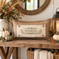 NEW!  PANEL ONLY:  Fall Autumn wheat acorns berries Thanksgiving; THANKFUL