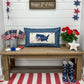 PANEL ONLY: RECTANGLE Summer; Picnic Table Cloth Stars Stripes America, Red, White, Blue; USA MAP