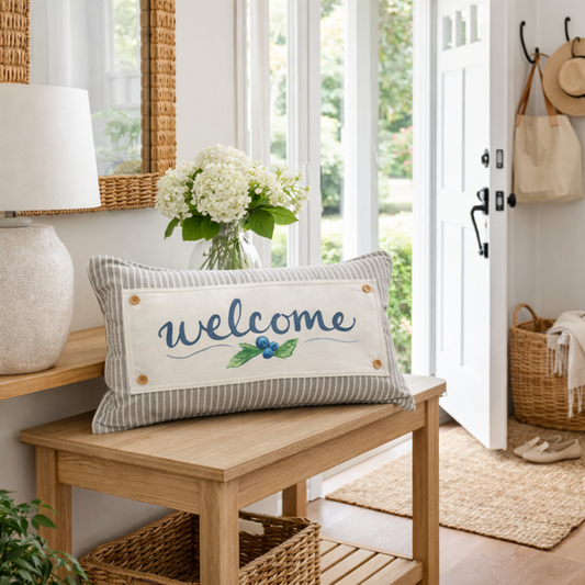 PANEL ONLY: RECTANGLE Entry, Garden, Between Holidays, House Warming, Host, Mother's Day Neutral; NEW WELCOME