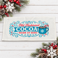NEW! PANEL ONLY: RECTANGLE Winter; Vintage Sign, Marshmallows, Candy Cane, Chocolate; HOT COCOA