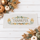 NEW!  PANEL ONLY:  Fall Autumn wheat acorns berries Thanksgiving; THANKFUL