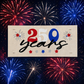 LIMITED TIME!!  250 YEARS GLITTER PANEL ONLY: RECTANGLE Summer BBQ American America Flag Old Glory Sparkly 250 YEARS