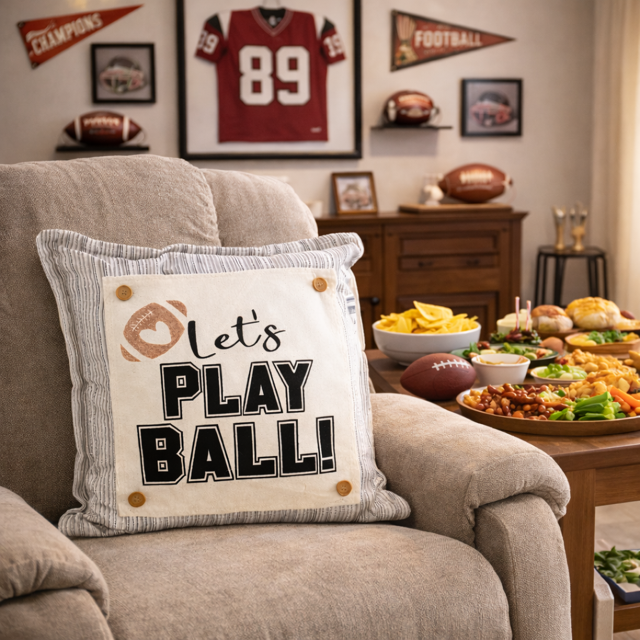 GLITTER PANEL ONLY: SQUARE  Play Ball Football Baseball Softball SUPERBOWL Special Events Panel: TEAM NAME SUPERBOWL PARTY Winter Spring Summer Fall Football Team Autumn; Sports Glitter Football or Baseball PLAY BALL