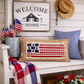 NEW! RECTANGLE GLITTER SPRING/SUMMER/FALL BUNDLE:  3 seasons + GRAY/WHITE TICKING STRIPE REC. pillow: GLITTER MOTHER'S MAKE THE WORLD GO 'ROUND, BARN QUILT, PUMPKIN TRUCK