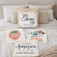 NEW! SQUARE SUMMER/FALL WEDDING BUNDLE:  3 seasons +TAN POLKA DOT pillow: STRAWBERRY ICE CREAM, LAND THAT I LOVE, PUMPKIN PATCH, CUSTOM PANEL