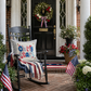 PANEL ONLY: SQUARE Summer Fall Spring Patriotic Military Veteran God Bless USA July 4th Sept 11 Remembrance Independence American Farmhouse OH MY STARS