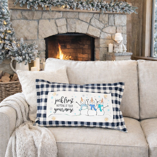 PANEL ONLY: RECTANGLE Season Panel: Winter January Decor Snow Snowflake Christmas; Singing Chorus Caroling Dancing Snowman JACK FROST