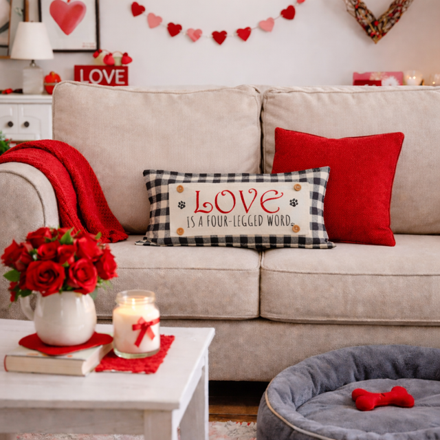 GLITTER PANEL ONLY:  RECTANGLE Glitter Holiday Panel: Winter, Valentines Cherry Love, fur baby(ies) LOVE IS A FOUR-LEGGED WORD