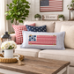 NEW! RECTANGLE GLITTER SPRING/SUMMER/FALL BUNDLE:  3 seasons + GRAY/WHITE TICKING STRIPE REC. pillow: GLITTER MOTHER'S MAKE THE WORLD GO 'ROUND, BARN QUILT, PUMPKIN TRUCK