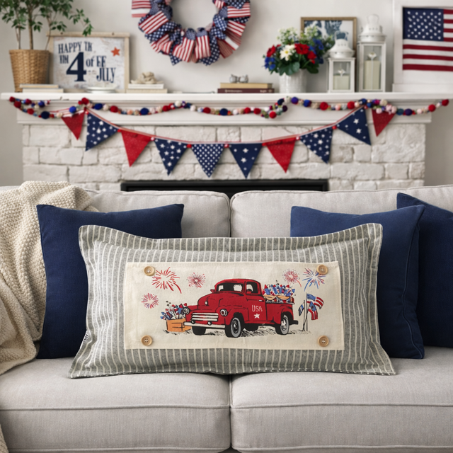 4 PANELS ONLY BUNDLE: RECTANGLE Vintage Truck Panels SAVE!! Spring, Summer, Fall, Christmas, FIREWORKS / PUMPKIN / PLAID TREE TRUCKS