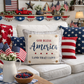 PANEL ONLY: SQUARE Summer Fall Spring Patriotic Military Veteran God Bless USA July 4th Sept 11 Remembrance Independence American Farmhouse AMERICA LAND THAT I LOVE