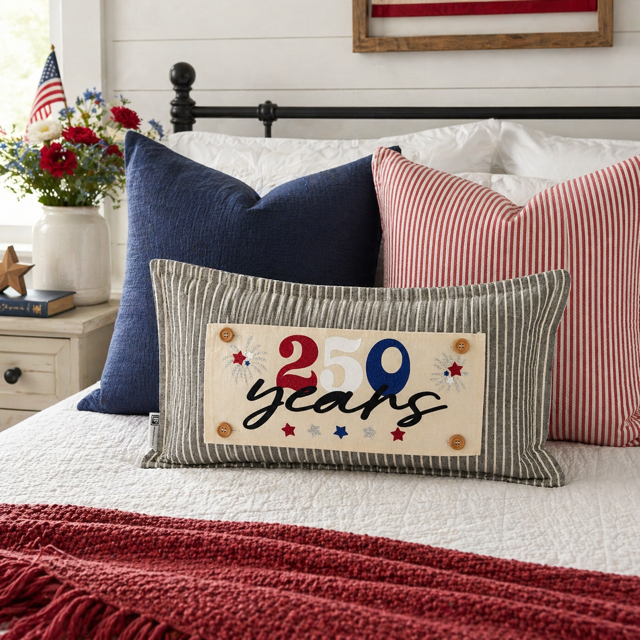 LIMITED TIME!!  250 YEARS GLITTER PANEL ONLY: RECTANGLE Summer BBQ American America Flag Old Glory Sparkly 250 YEARS