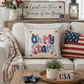 PANEL ONLY: SQUARE Summer Fall Spring Patriotic Military Veteran God Bless USA July 4th Sept 11 Remembrance Independence American Farmhouse OH MY STARS