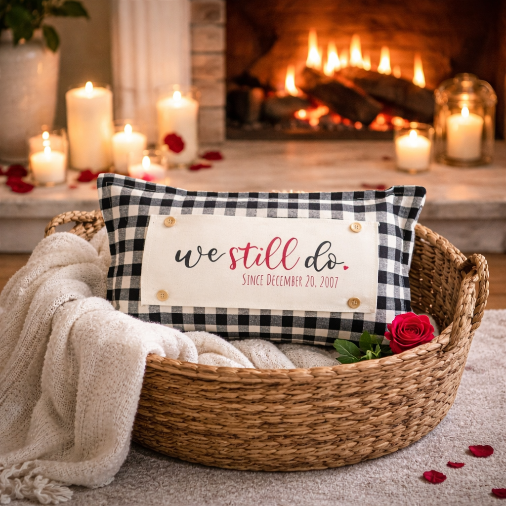 PILLOW ONLY (with fluffy insert): Buffalo Check Gingham: BUFFALO CHECK PILLOW (with insert)