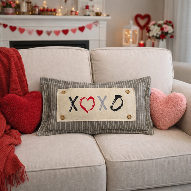 PILLOW ONLY (with fluffy insert): Galvinized Charcoal/Cream Farm Stripes: CREAM/ DARK CHARCOALSTRIPES PILLOW (with insert)