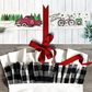 2 PANELS & RUNNER BUNDLE: RECTANGLE Holiday Pillow Cover Panel Christmas Winter: Runner Combo VINTAGE CHRISTMAS BIKE / RED TRUCK + BUFFALO CHECK RUNNER