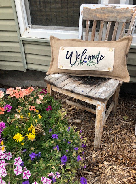 PANEL ONLY: RECTANGLE  Neutral Panel: Entry, Garden, Neutral; OLD WELCOME