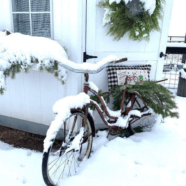 Holiday Panel: Winter; Christmas Bike